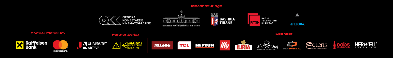 Mbështetës, partnerë dhe sponsorë